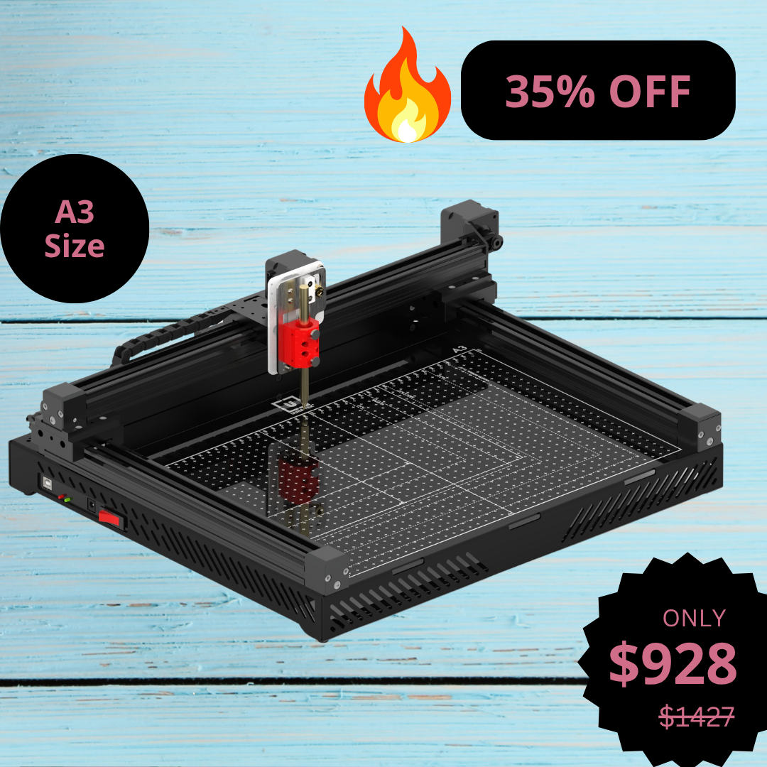 UUNA TEK 3.0 A3 Plotter de Bolígrafo Todo en Uno Premium Preensamblado con WiFi y Tarjeta SD – Compacto, Más Silencioso, Más Rápido, Más Preciso