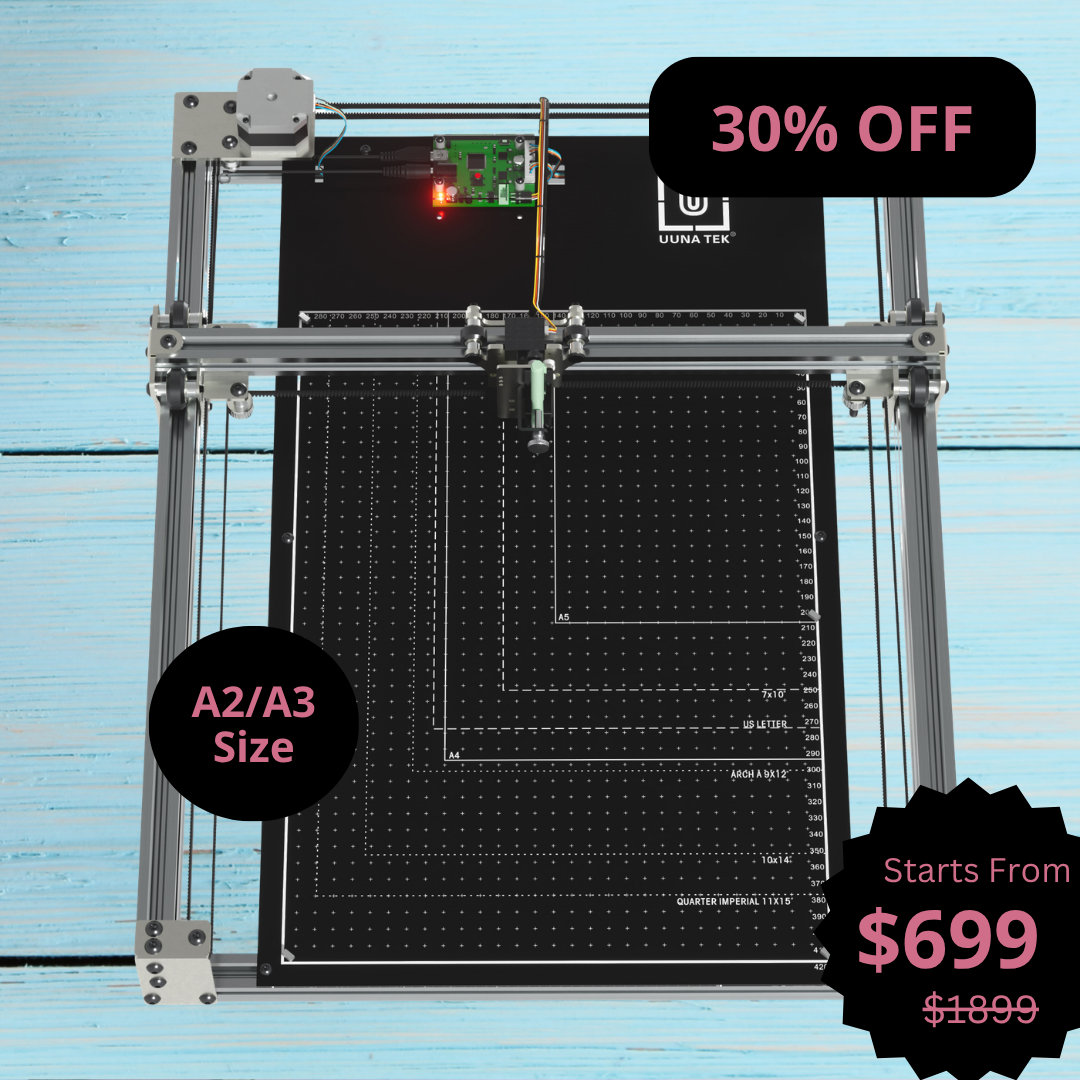 iDraw H SE Robot de Dibujo A3/A2 para Artistas, Arte Generativo y Automatización de Escritura a Mano – Combina el Robusto Hardware iDraw H con el Software Flexible Axidraw