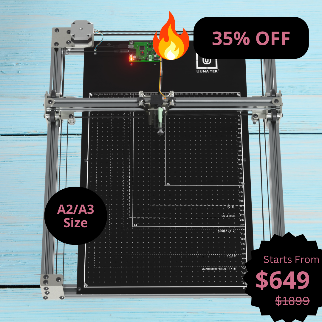 iDraw H SE Robot de Dibujo A3/A2 para Artistas, Arte Generativo y Automatización de Escritura a Mano – Combina el Robusto Hardware iDraw H con el Software Flexible Axidraw