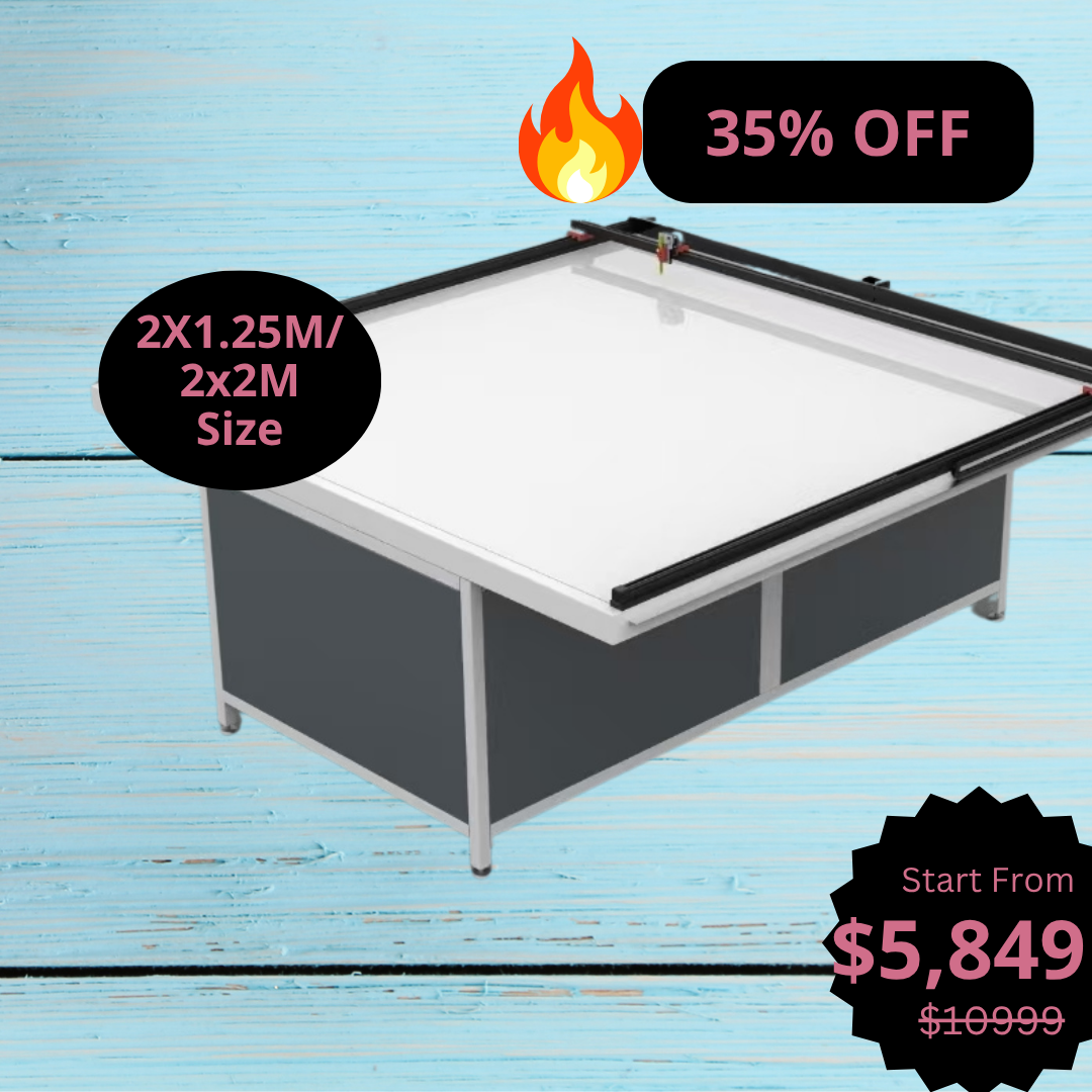 UUNA TEK 3.0 - (2X1.25M/2X2M) Mesa de dibujo arquitectónico todo en uno premium preensamblada y plotter de bolígrafo para dibujo arquitectónico con WiFi y tarjeta SD