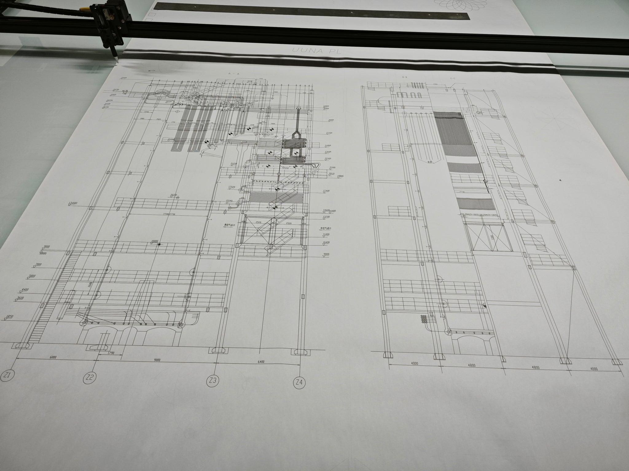UUNA TEK 3.0 - (2X1.25M/2X2M/2X4M) Preassembled High-End All-in-One Architect Drawing Table & Pen Plotter  for Architectural Drafting - UUNA TEK CO.,LIMITED