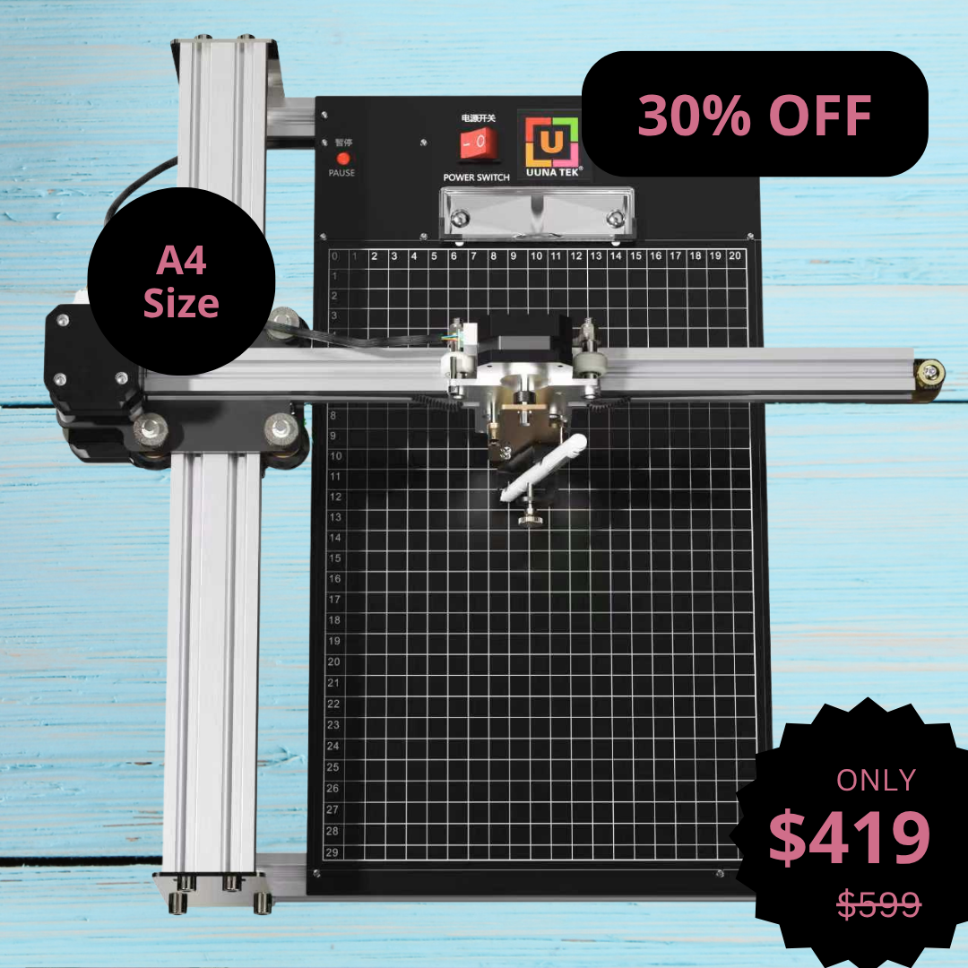UUNA TEK® iDraw 2.0 - Robot de Dibujo Tamaño A4, Mejor Plotter de Bolígrafo para Principiantes