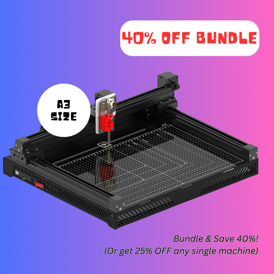 UUNA TEK 3.0 A3 Plotter de Bolígrafo Todo en Uno Premium Preensamblado con WiFi y Tarjeta SD – Compacto, Más Silencioso, Más Rápido, Más Preciso