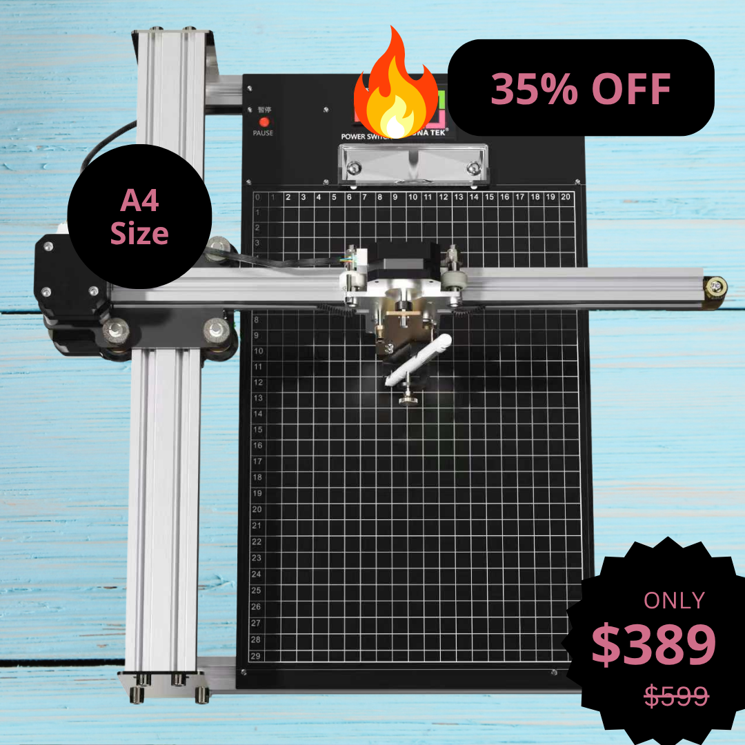 UUNA TEK® iDraw 2.0 - Robot de Dibujo Tamaño A4, Mejor Plotter de Bolígrafo para Principiantes