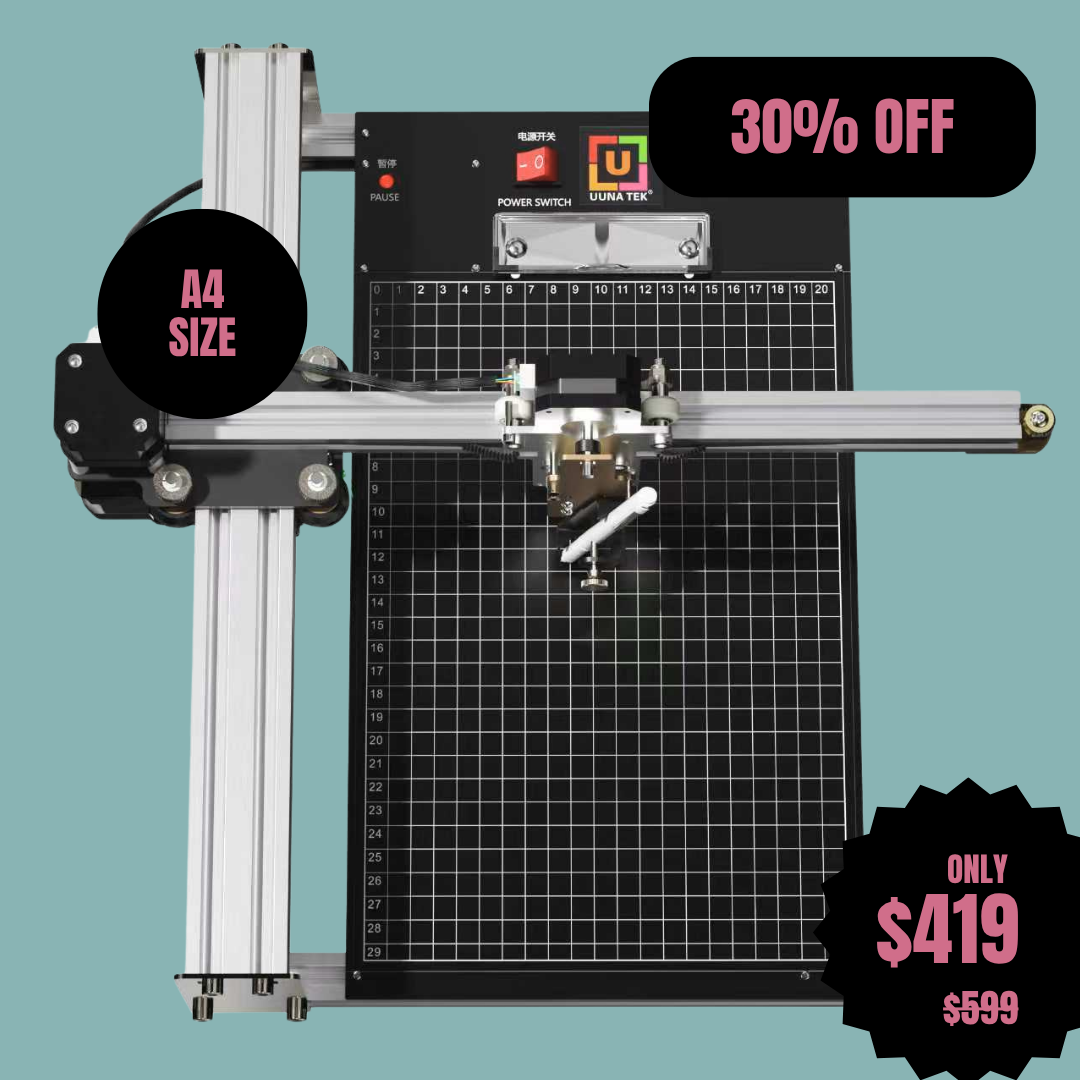 UUNA TEK® iDraw 2.0 - Robot de Dibujo Tamaño A4, Mejor Plotter de Bolígrafo para Principiantes