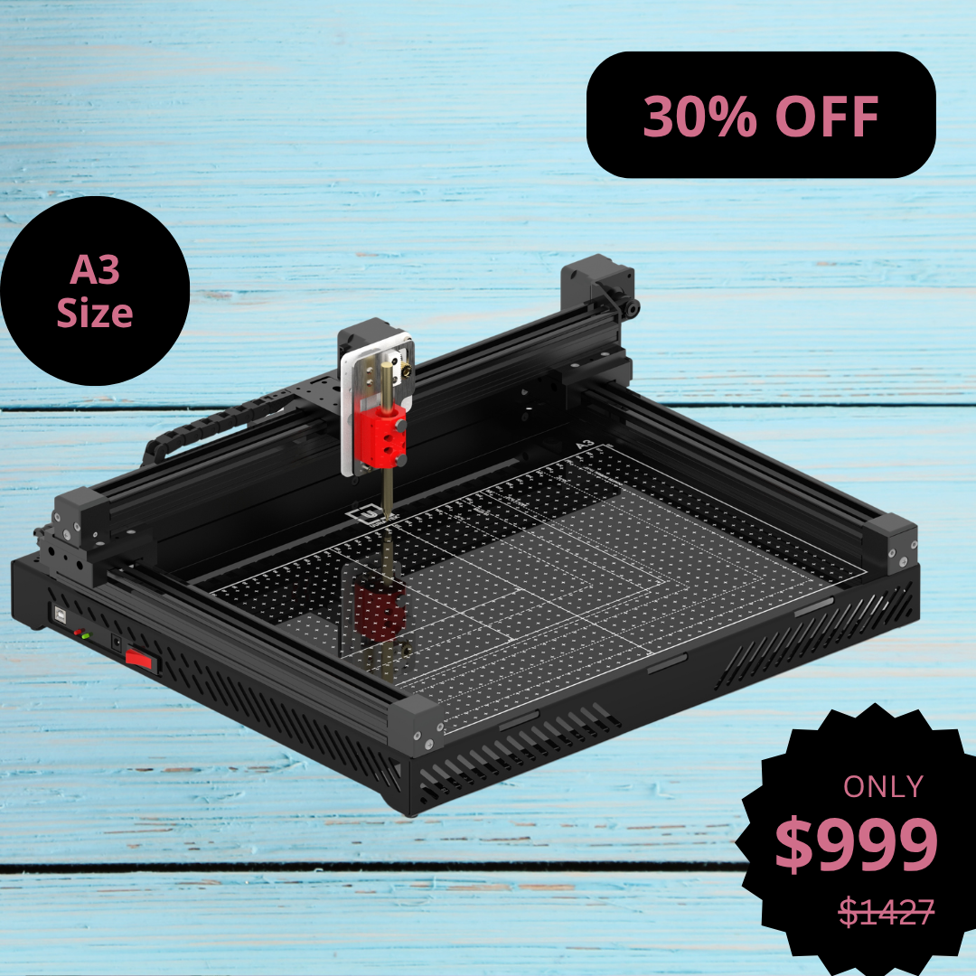 UUNA TEK 3.0 A3 Plotter de Bolígrafo Todo en Uno Premium Preensamblado con WiFi y Tarjeta SD – Compacto, Más Silencioso, Más Rápido, Más Preciso