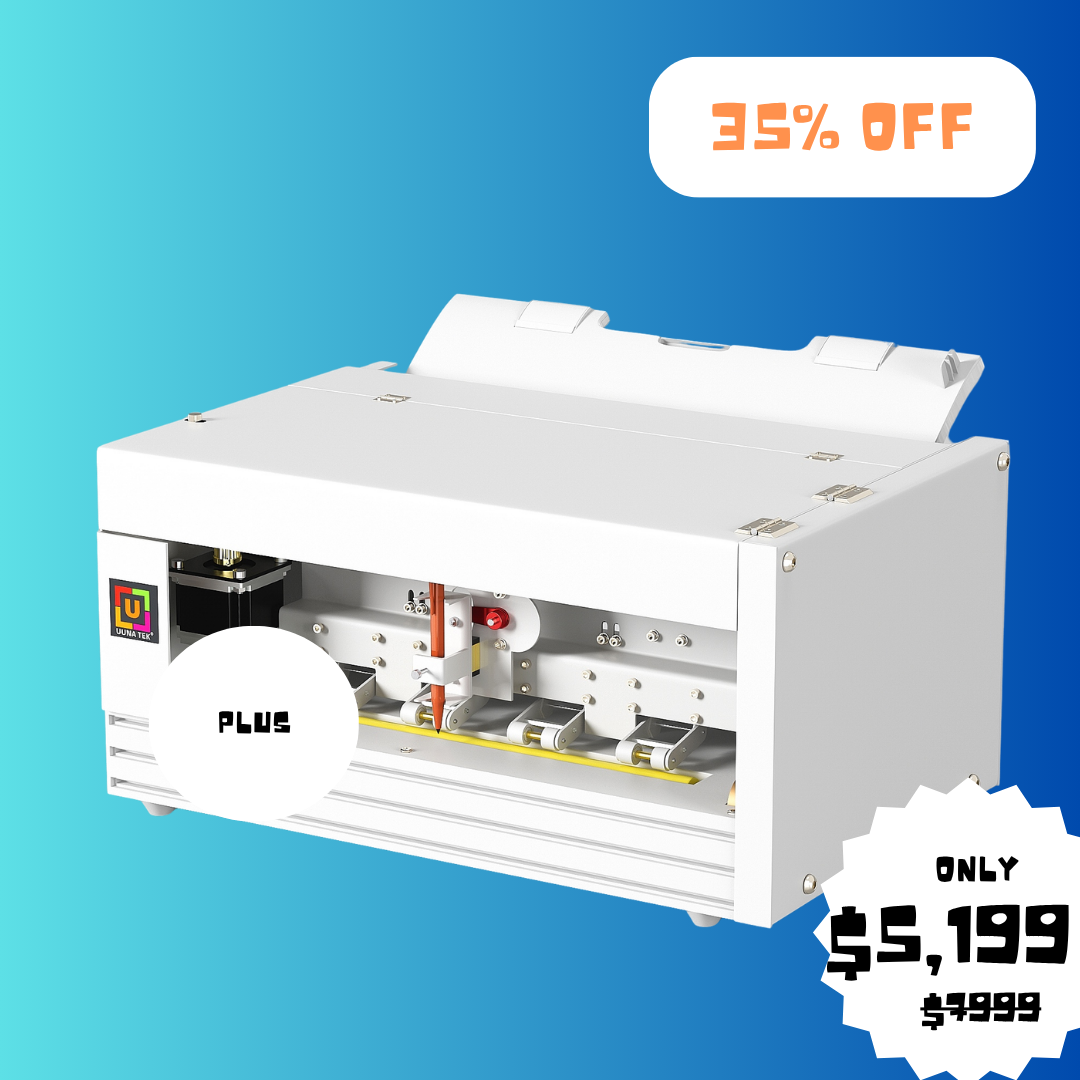 UUNA TEK® iAuto Plus - Máquina de escritura con alimentador/Máquina automática de firmas/Máquina de escritura para cartas/Máquina de escritura automática, escribe hasta 210 cartas, 80 sobres por carga