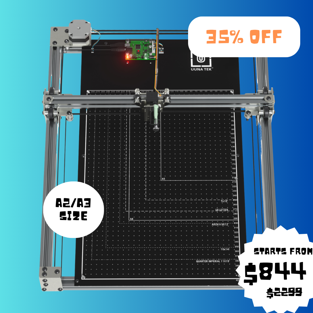 iDraw H SE Robot de Dibujo A3/A2 para Artistas, Arte Generativo y Automatización de Escritura a Mano – Combina el Robusto Hardware iDraw H con el Software Flexible Axidraw