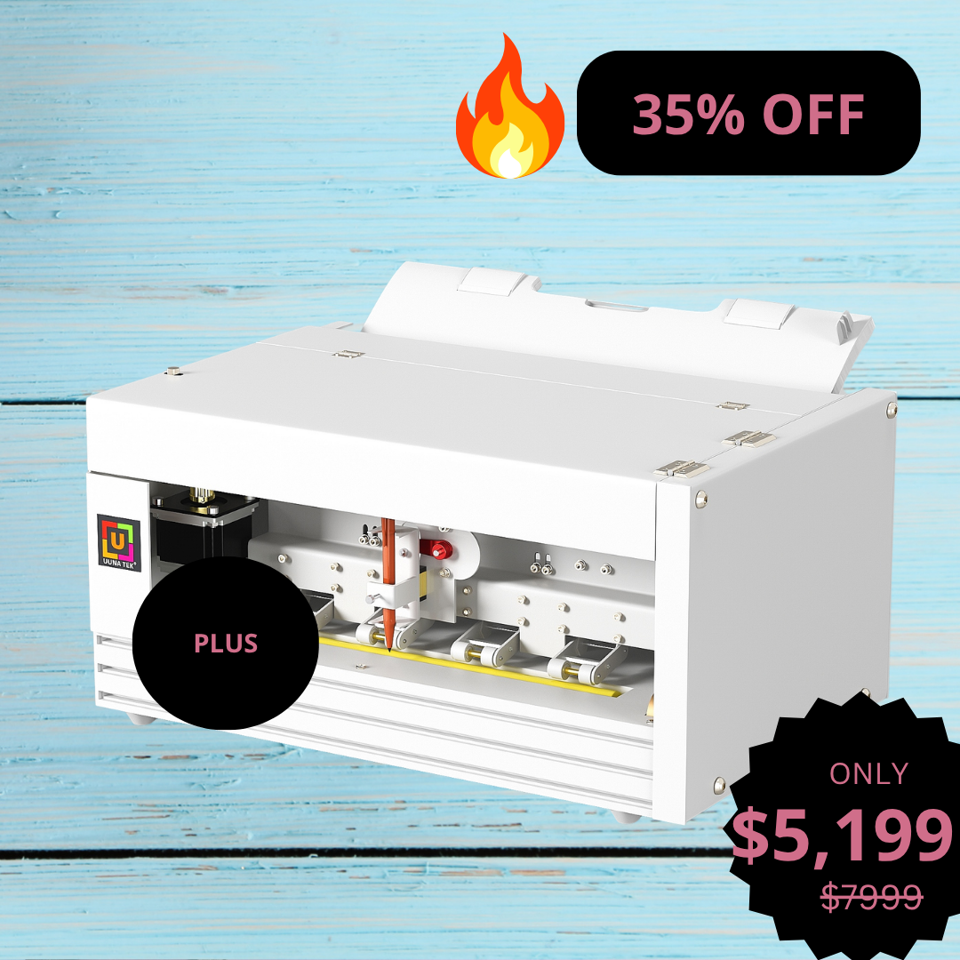 UUNA TEK® iAuto Plus - Máquina de escritura con alimentador/Máquina automática de firmas/Máquina de escritura para cartas/Máquina de escritura automática, escribe hasta 210 cartas, 80 sobres por carga